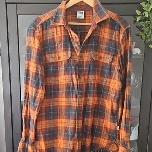 The North Face Men's Orange Plaid Shirt